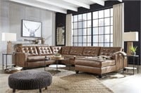 Ashley 11102 Baskove Leather 4 pc Sectional Sofa