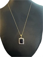 Emerald Cut 4.00 ct Natural Amethyst Necklace