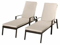 Retail$450 2-Piece Rattan Recliner Patio Chairs