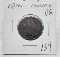 1804 Crosslet 4 Half Cent VG
