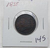 1835 Half Cent (Corrosion)