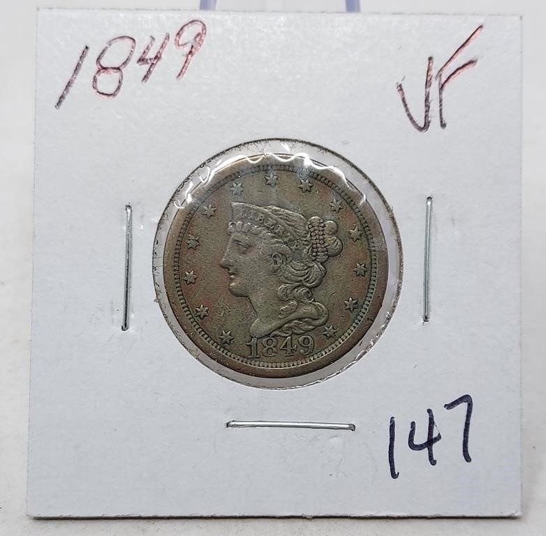 1849 Half Cent VF