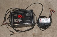 SEARS 10 AMP & SCHUMACHER 1 AMP BATTERY CHARGERS