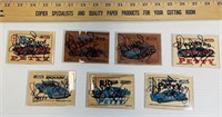 7 Vintage Autographed Richard Petty Maple Cards