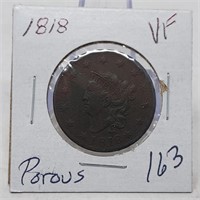 1818 Cent VF (Porous)