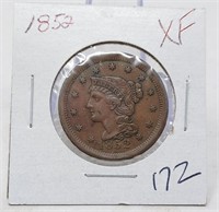 1852 Cent XF