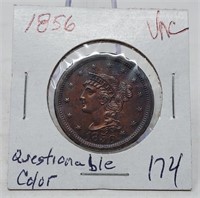 1856 Cent Unc. (Questionable Color)