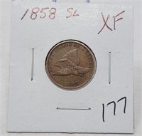 1858 S.L. Cent XF