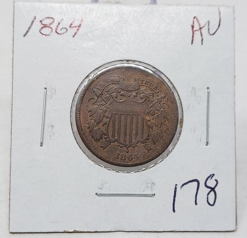 1864 Two Cent AU