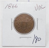 1866 Two Cent Unc.
