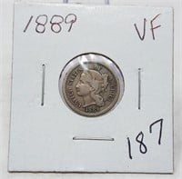 1889 Three Cent VF