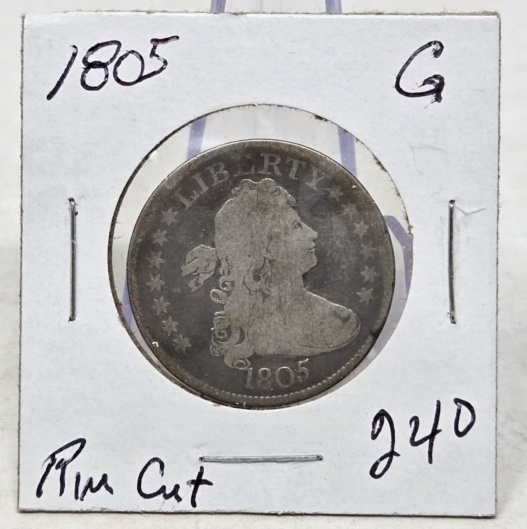 1805 Quarter G (Rim Cut)