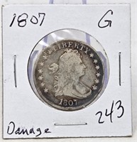 1807 Quarter G (Damage)