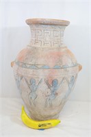 Large Terra Cotta "Dancing Figures" Vase