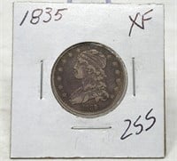 1835 Quarter XF