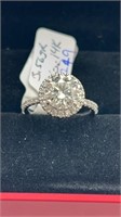 2.82ct lab diamond 14k white gold ring size 6.5