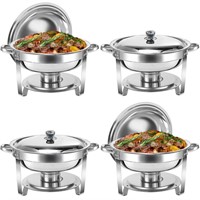 Chafing Dish Buffet Set 5 QT 4 Packs Stainless