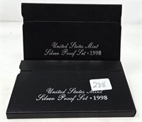 (2) 1998 Silver Proof Sets
