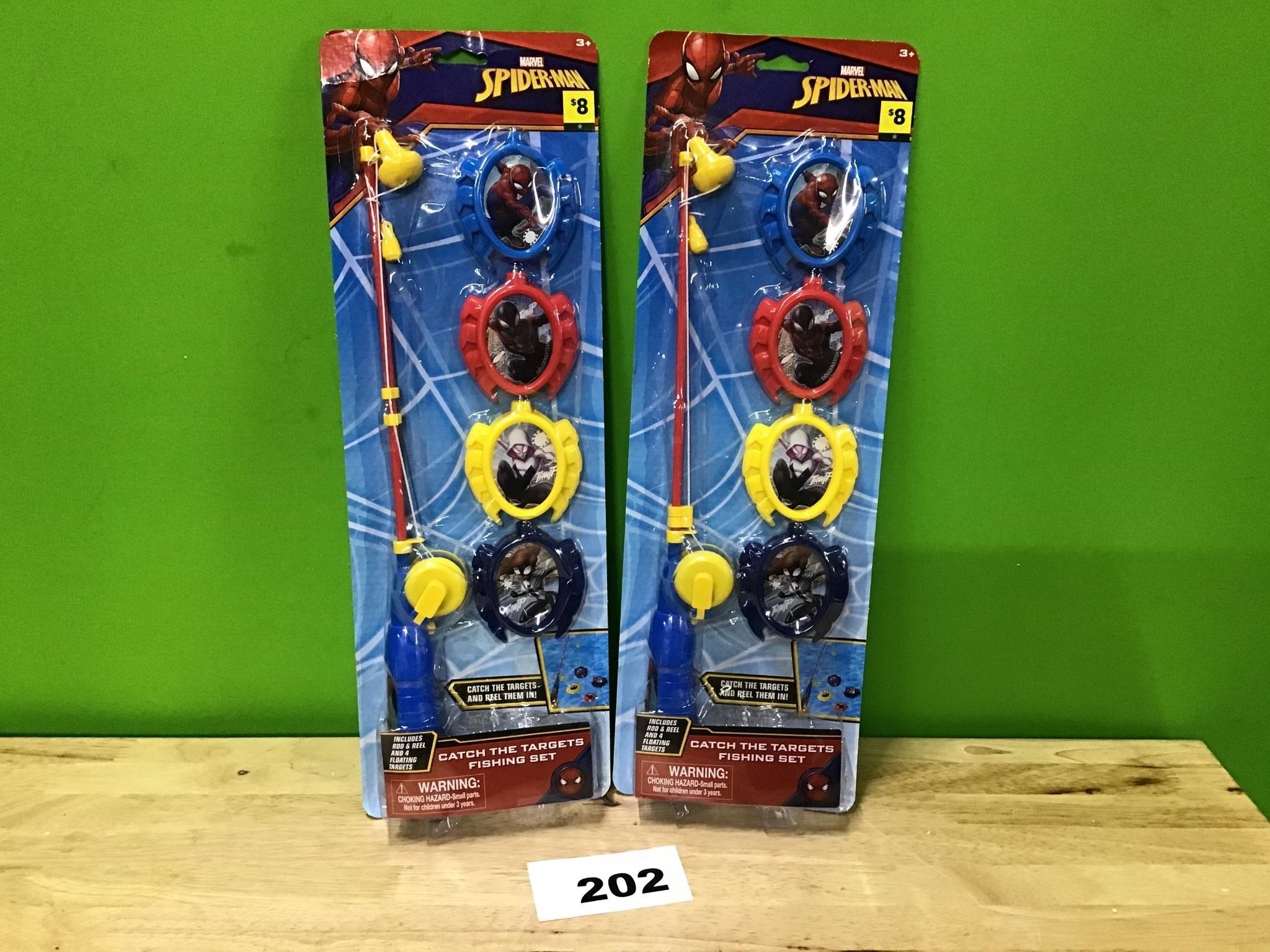 Spider-Man Catch the Targets Fishing Set lot of 2