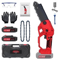 Mini Chainsaw Cordless 6-Inch With 2 Battery,