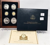 1992 Columbus Quincentenary 6 Coin Proof and Unc.