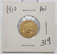 1910 $2 1/2 Gold AU