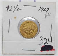1927 $2 1/2 Gold AU