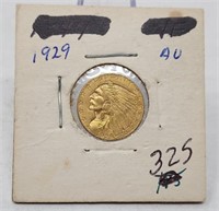 1929 $2 1/2 Gold AU