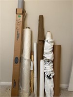 Lot of eight bolts of paper and fabric