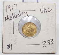 1917 Mckinley $1 Gold Unc.