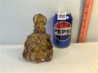 Amber Carnival Glass Southern Belle Figurine
