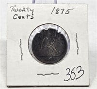 1875 Twenty Cent Corrosion