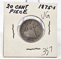 1875-S Twenty Cent VG