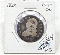 1820 Quarter G (Scratches)