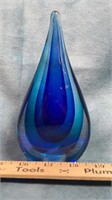 Teardrop 6.5" Art Glass Sculpture