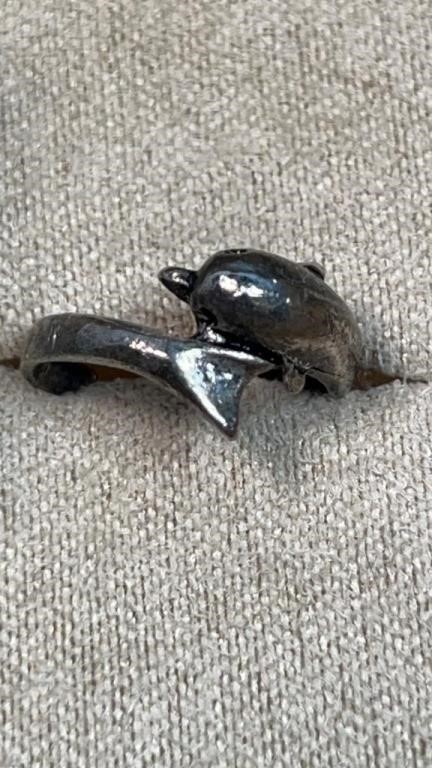 Silver Dolphin Child's Ring