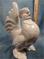 White Ceramic Rooster 8.5"