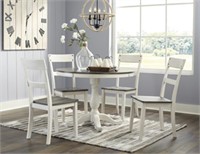 ASHLEY NELLING 5-PIECE ROUND TABLE & 4 CHAIRS