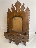 Vintage Carved Wooden wall mirror/shelf
