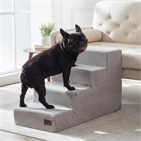 WH Pet Stairs for Bed, 8in Wide, Foam, 4 Steps