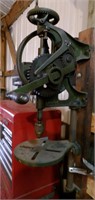 HAND OPERATED DRILL PRESS - VINTAGE WALL MOUNTED