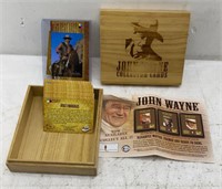 John Wayne wooden box & cards