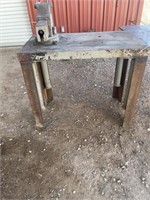 Metal Shop Table & Vice