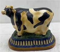 10x9x4.5in ceramic cow statue