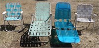 WEBBED ALUMINUM LAWN CHAIRS