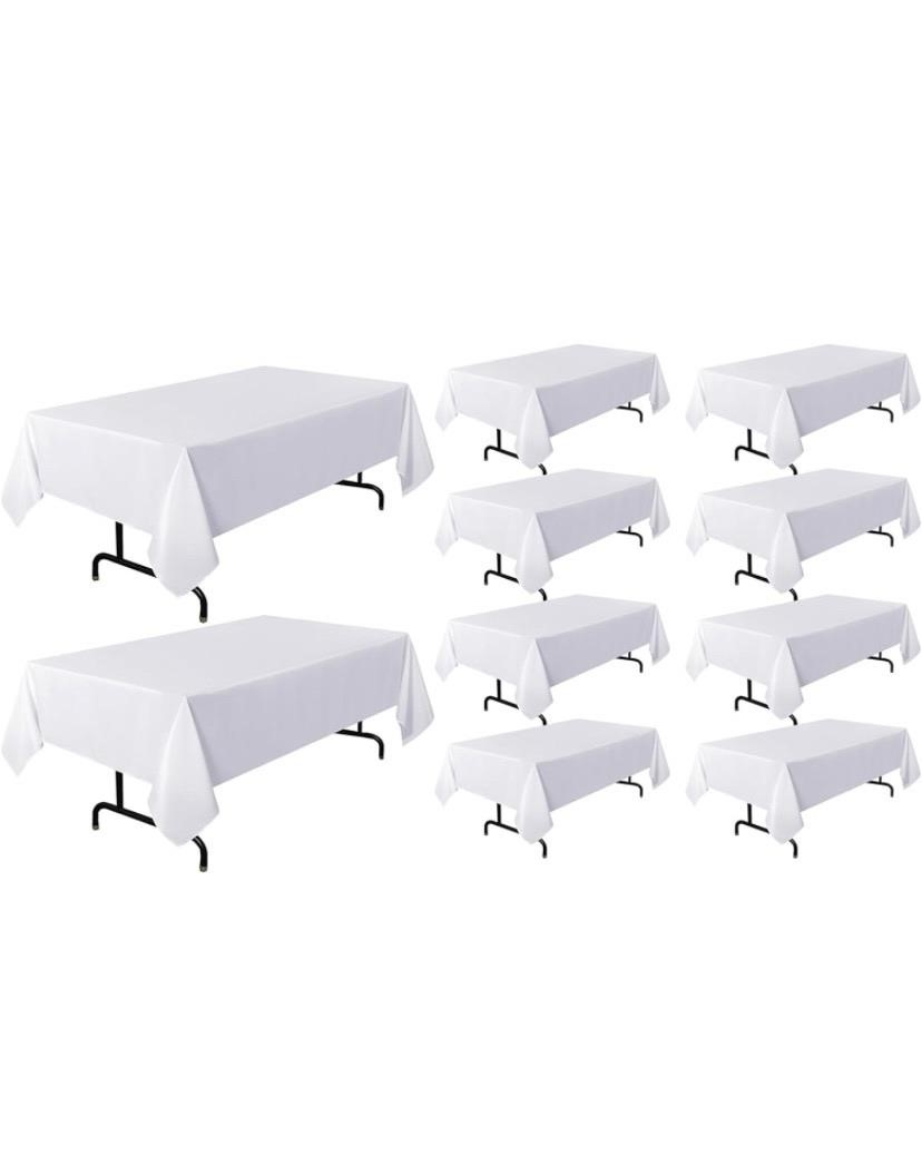 $79 10 pack white 60x120 tablecloths