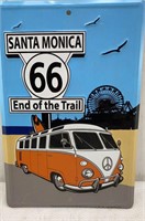 Santa Monica Hwy 66 Sign 8x12in