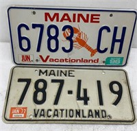 Pair of Plates - 1996 Maine 6783CH