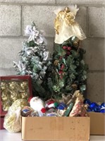 Large Lot of Christmas Decor-Trees, Ornaments, etc