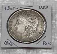 1896 US dollar coin replica